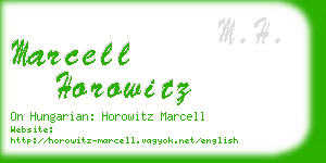 marcell horowitz business card